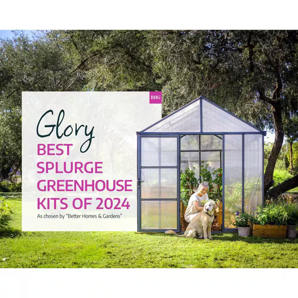 Glory 8 Ft. X 8 Ft. Gray/Diffused DIY Greenhouse Kit