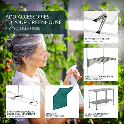 Bella 8 Ft. X 12 Ft. Silver/Diffused DIY Greenhouse Kit